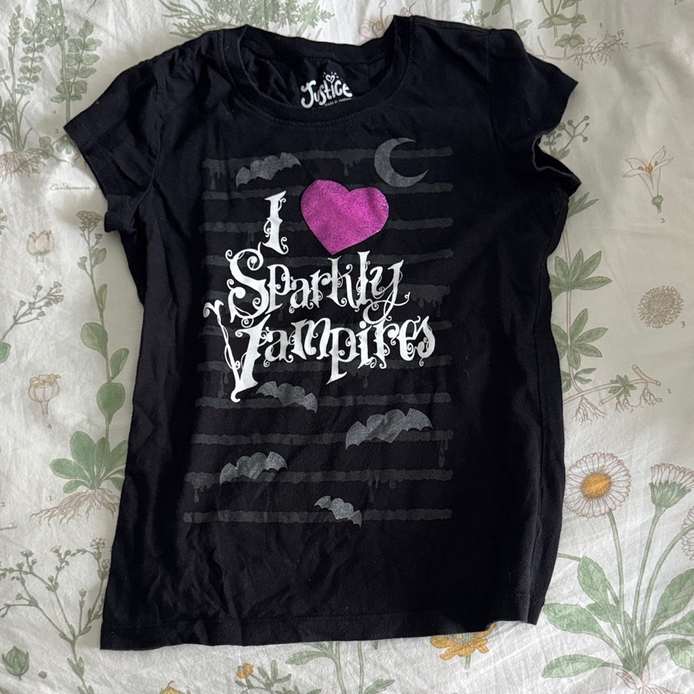 Justice Vampire Halloween Shirt - Size 8